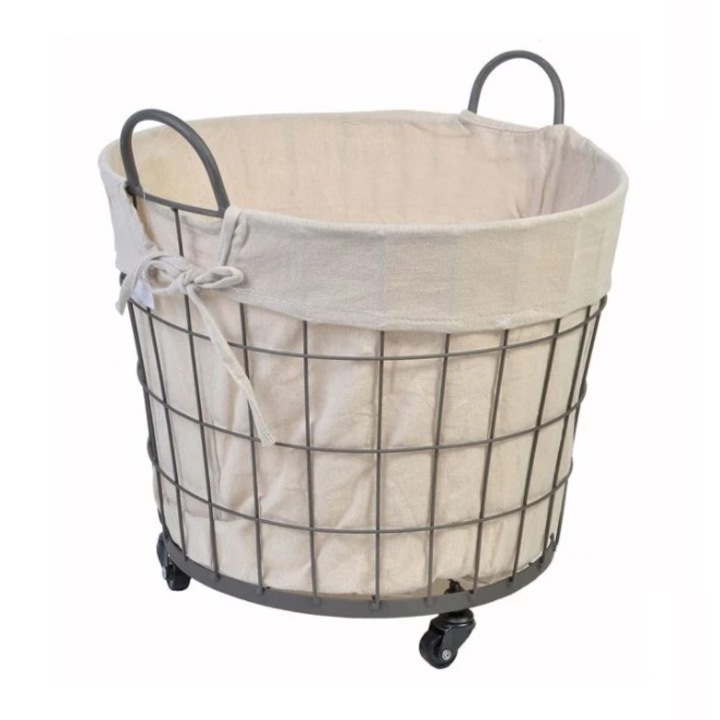 Suport lemne tip cos din metal cu roti, pentru semineu sau soba cu lemne, 40x30 cm