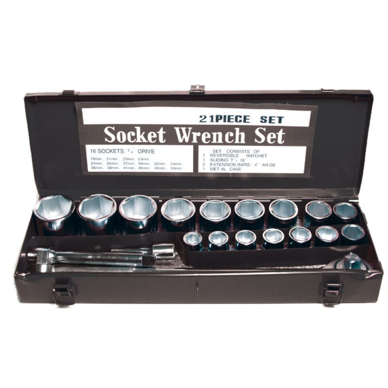 Set trusa tubulare 21 piese, cutie metalica, Gadget 330523