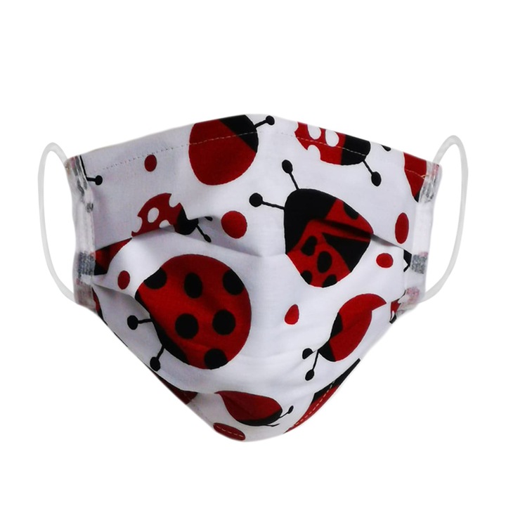 Masca faciala reutilizabila din bumbac 100%, 3 straturi