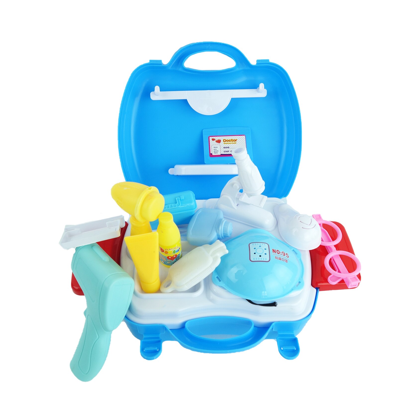 Set de doctor in forma de gentuta, cu 20 de accesorii, 20 cm, multicolor