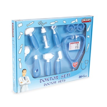 Set doctor cu 11 piese albastru Pilsan Set doctor cu 11 piese albastru Pilsan