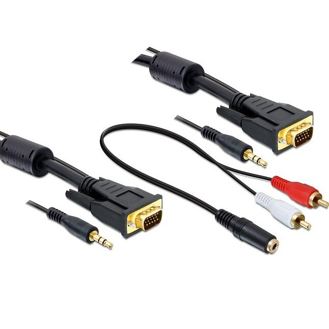 Cablu monitor SVGA tata - SVGA tata cu audio 3m