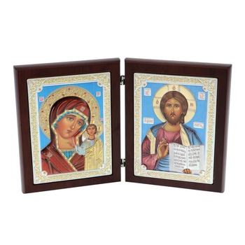 Icoana Dubla Maica Domnului si Isus Color 21 cm Icoana Dubla Maica Domnului si Isus Color 21 cm