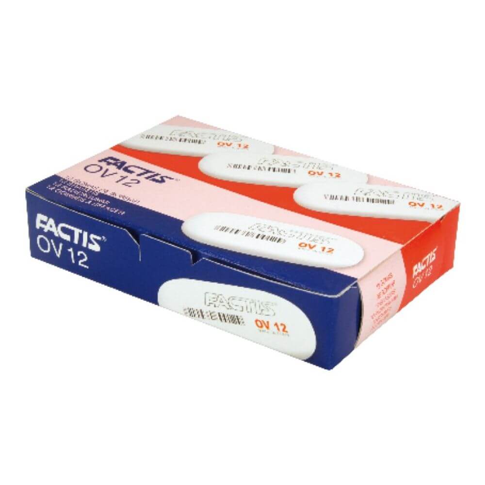Set 12 Radiere Ovale FACTIS OV 12, Cauciuc Sintetic, Culoare Alba