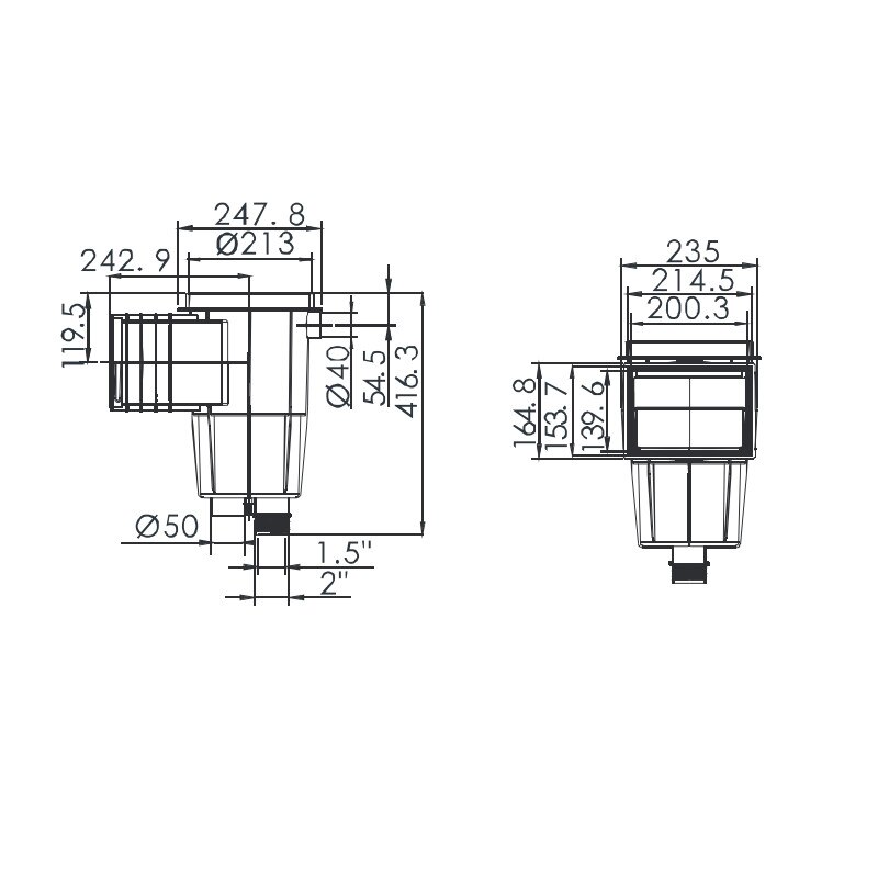 Skimmer Emaux pentru piscina beton, 15l, 200x140mm eMAG.ro