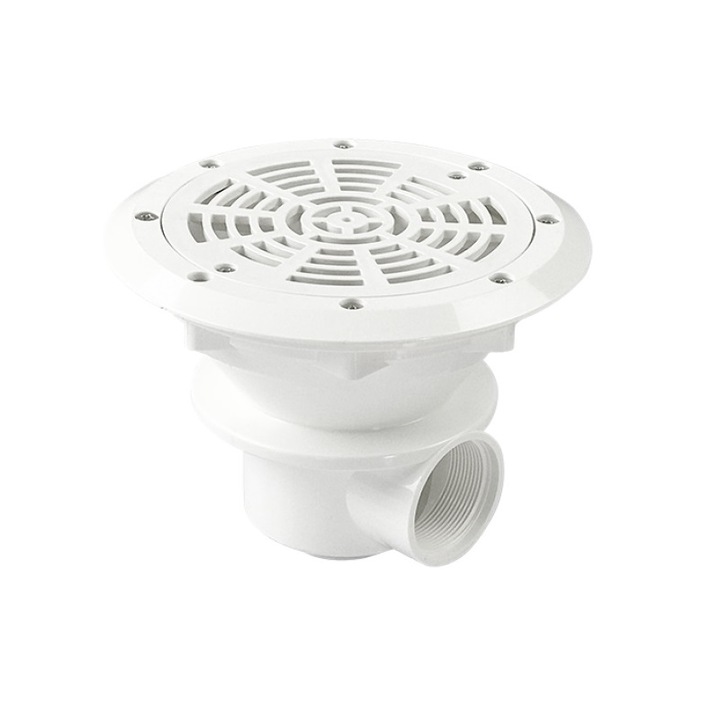 Sifon G2 rotund Emaux alb pentru piscine de liner, din ABS