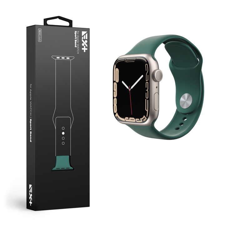 Curea din silicon NEXT ONE pentru Apple Watch (38/40/41mm), Pine Green