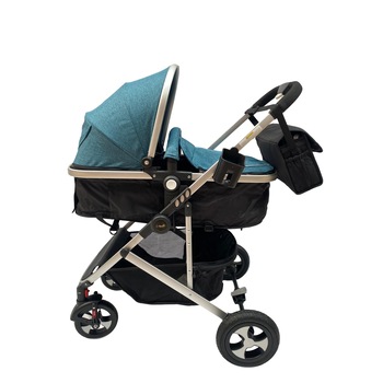 Carucior 2 in 1 reversibil, transformabil landou-sport, Turquoise, Unitoys Carucior 2 in 1 reversibil, transformabil landou-sport, Turquoise, Unitoys