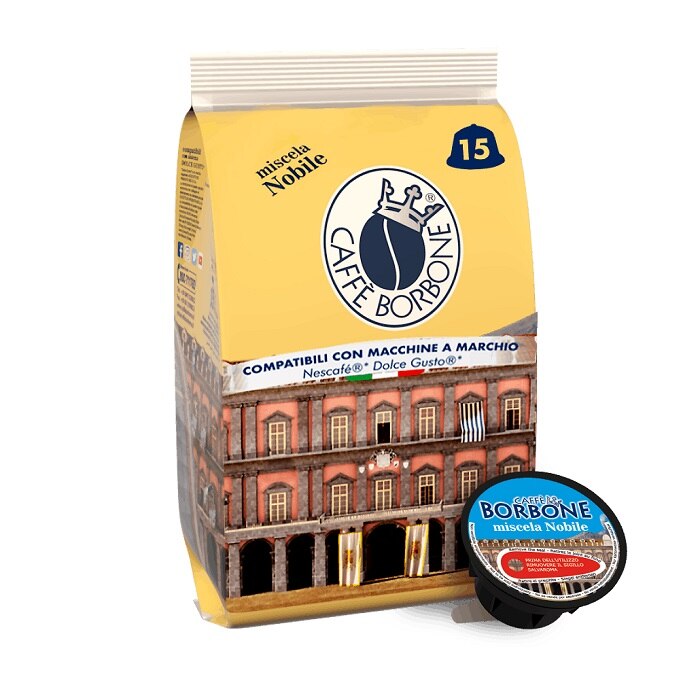 Capsule cafea, Caffe Borbone Nobile, compatibile Dolce Gusto, 1 set x 15 buc