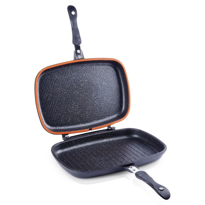 Двоен грил тиган Nava, Каменни частици, Незалепващо покритие, 36см