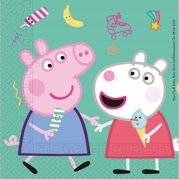 Set 20 Servetele Peppa Pig Messy Play Pentru Petrecere , 33 x 33 cm, Multicolor Set 20 Servetele Peppa Pig Messy Play Pentru Petrecere , 33 x 33 cm, Multicolor
