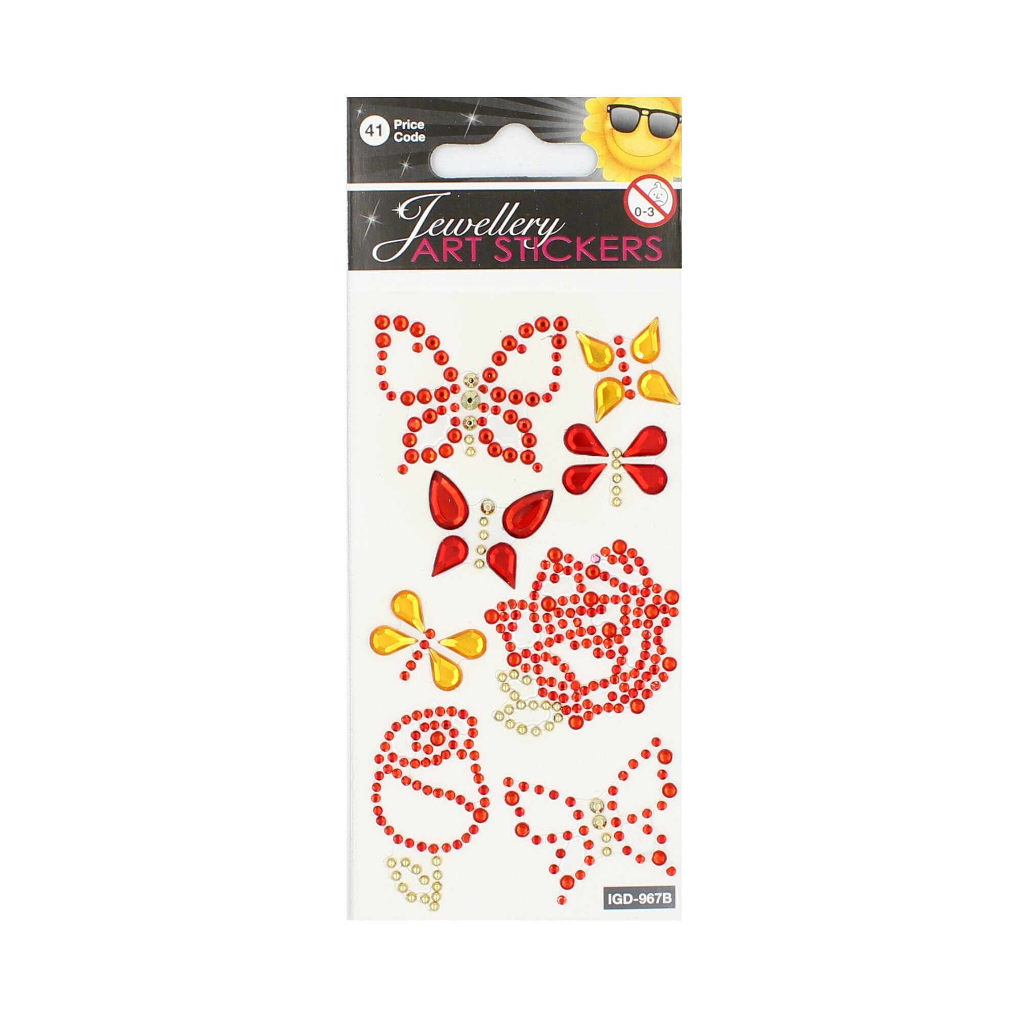 Set stickere Red Rose Art, 8 bucati