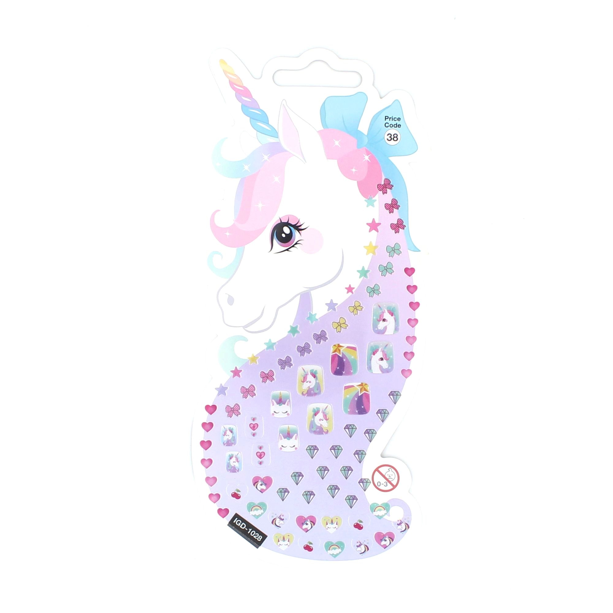 Set stickere abtibild Unicorn Nails, 76 bucati