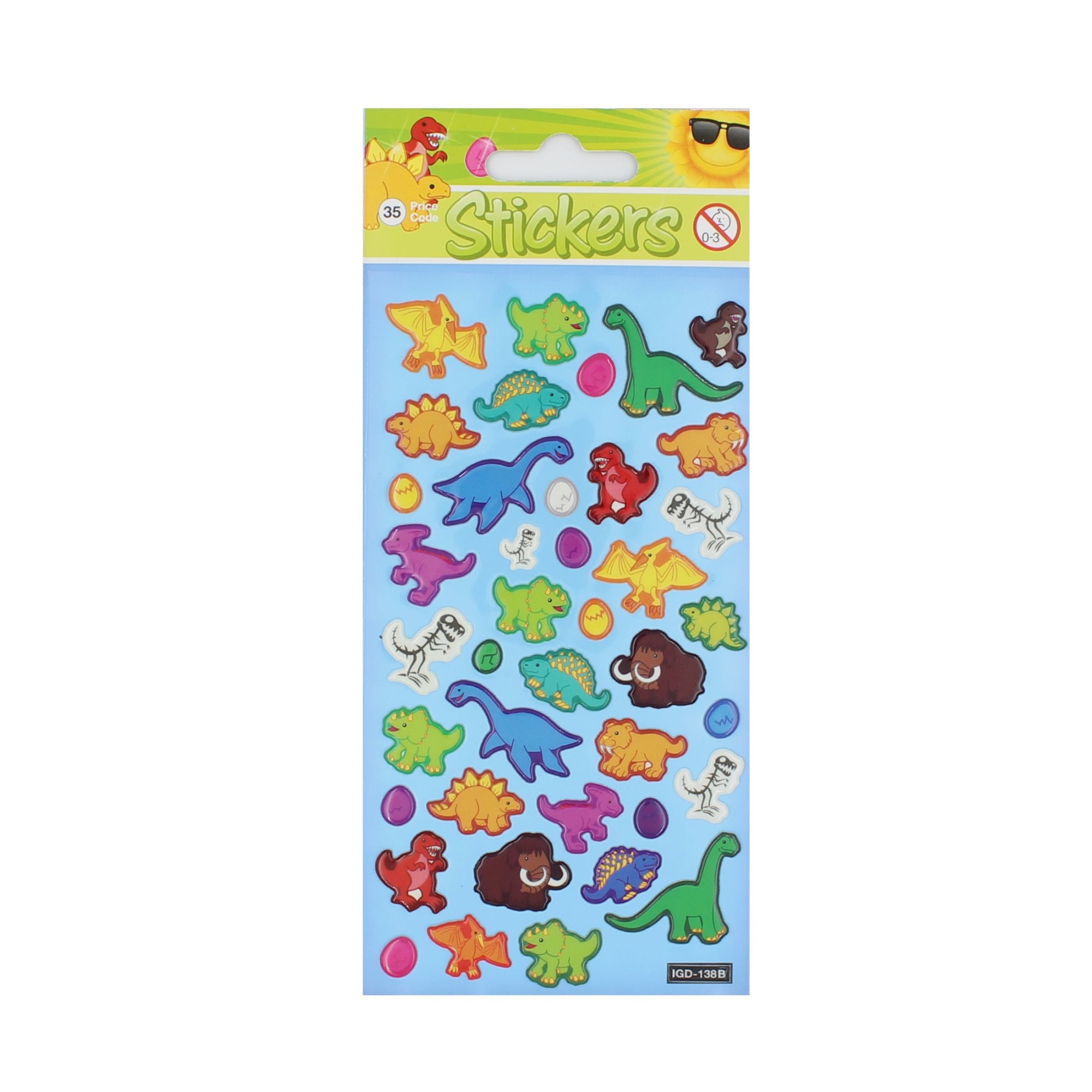 Set stickere Puffy Dinos, 40 bucati