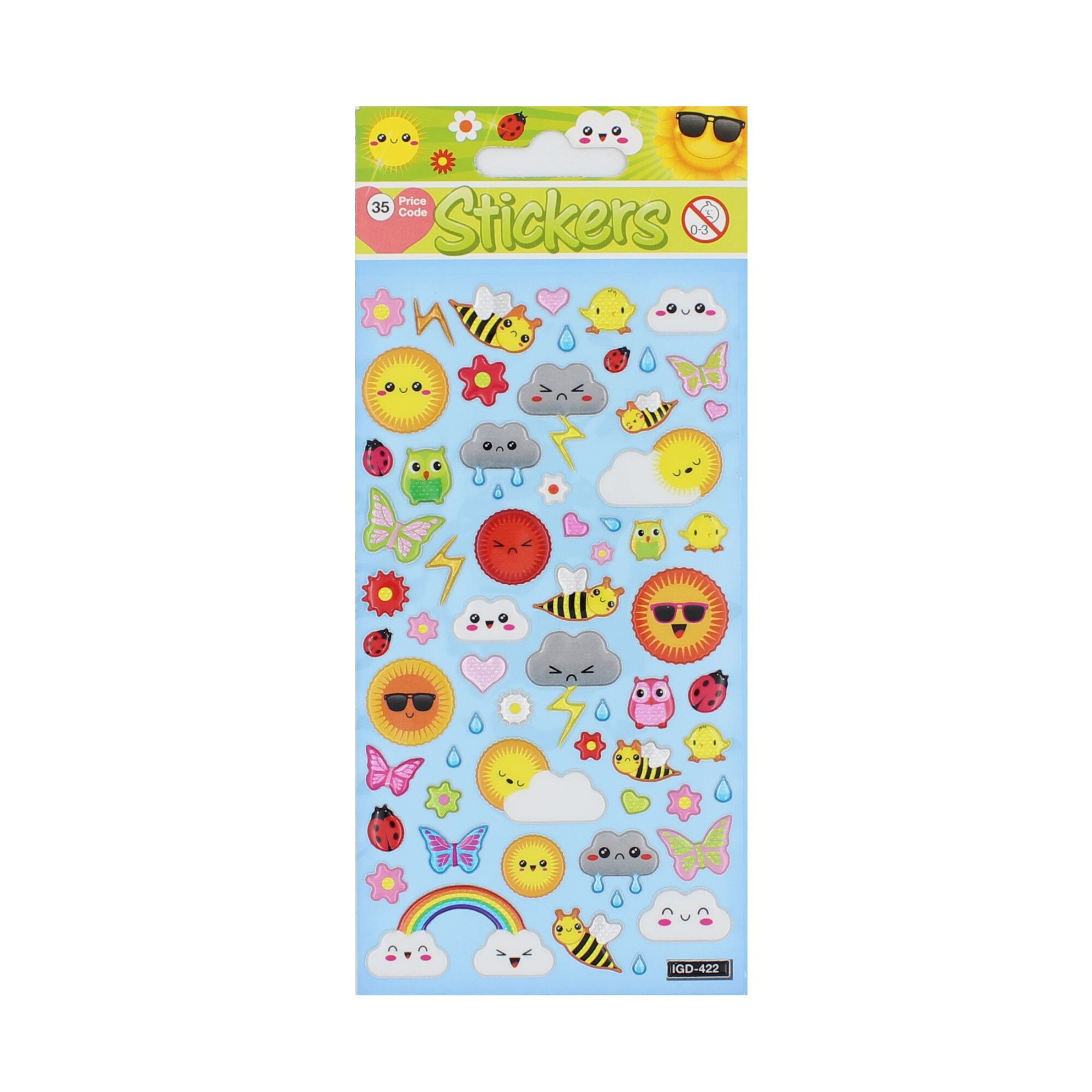 Set stickere Weather Friends, 60 bucati