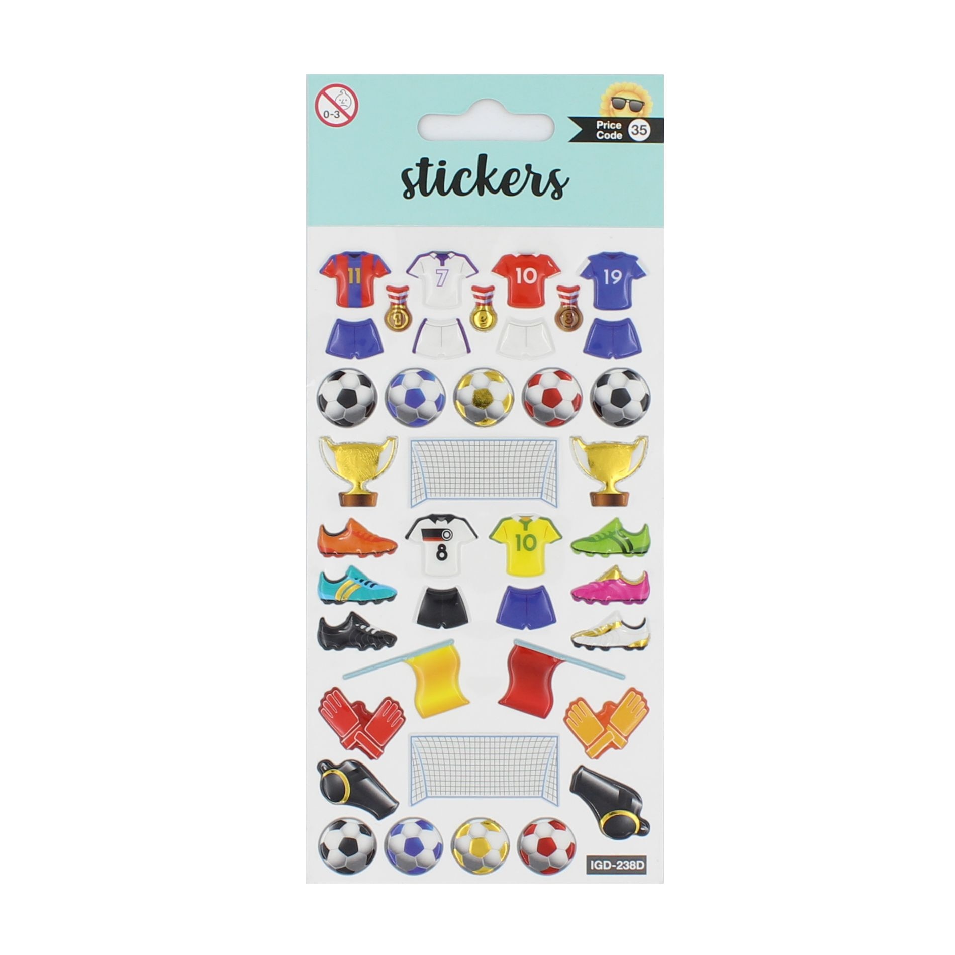 Set stickere Soccer, 34 bucati