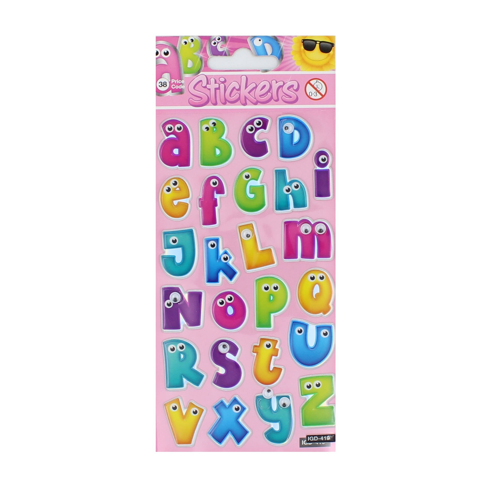 Set stickere Woobly Letters, 25 bucati