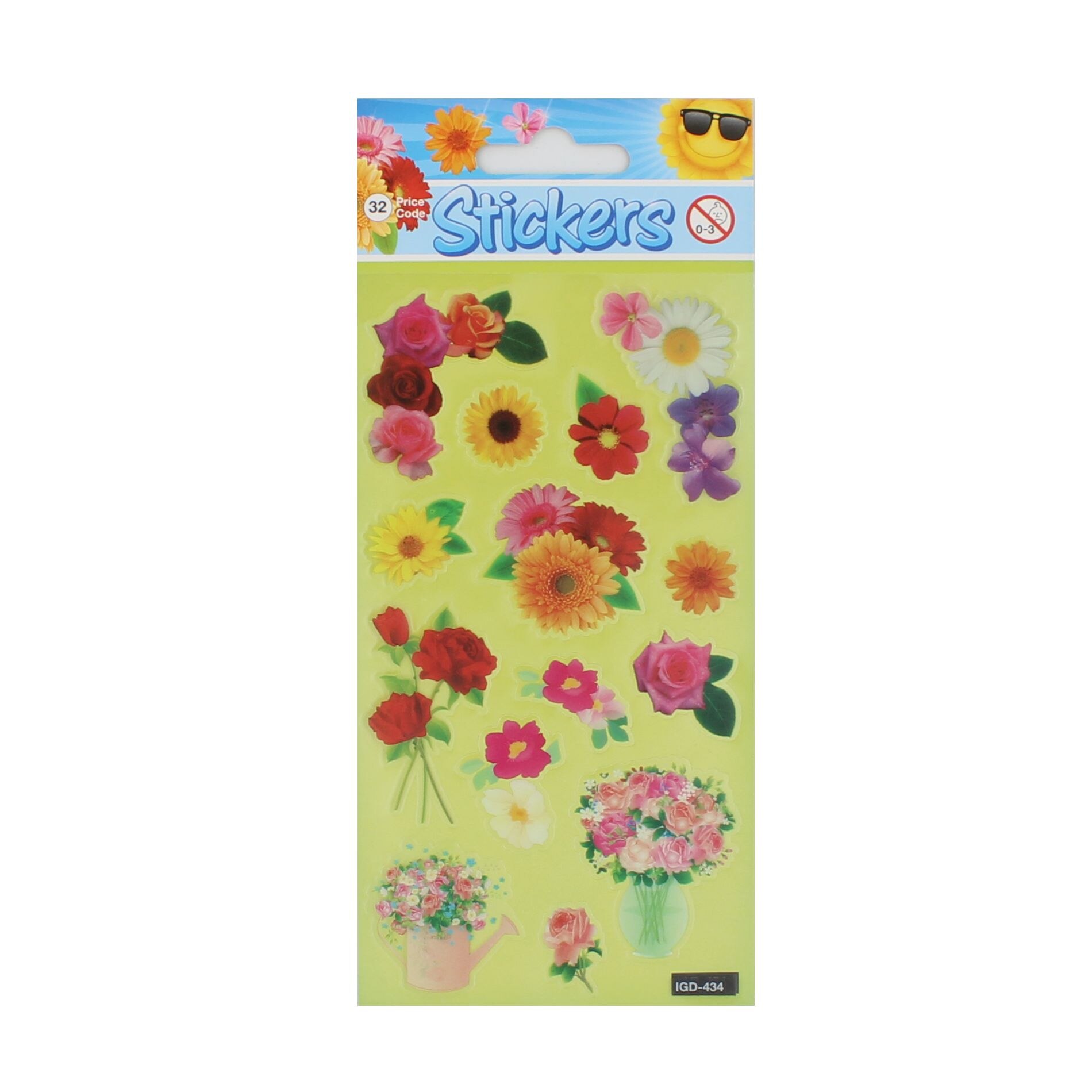 Set stickere Flower Colours, 14 bucati