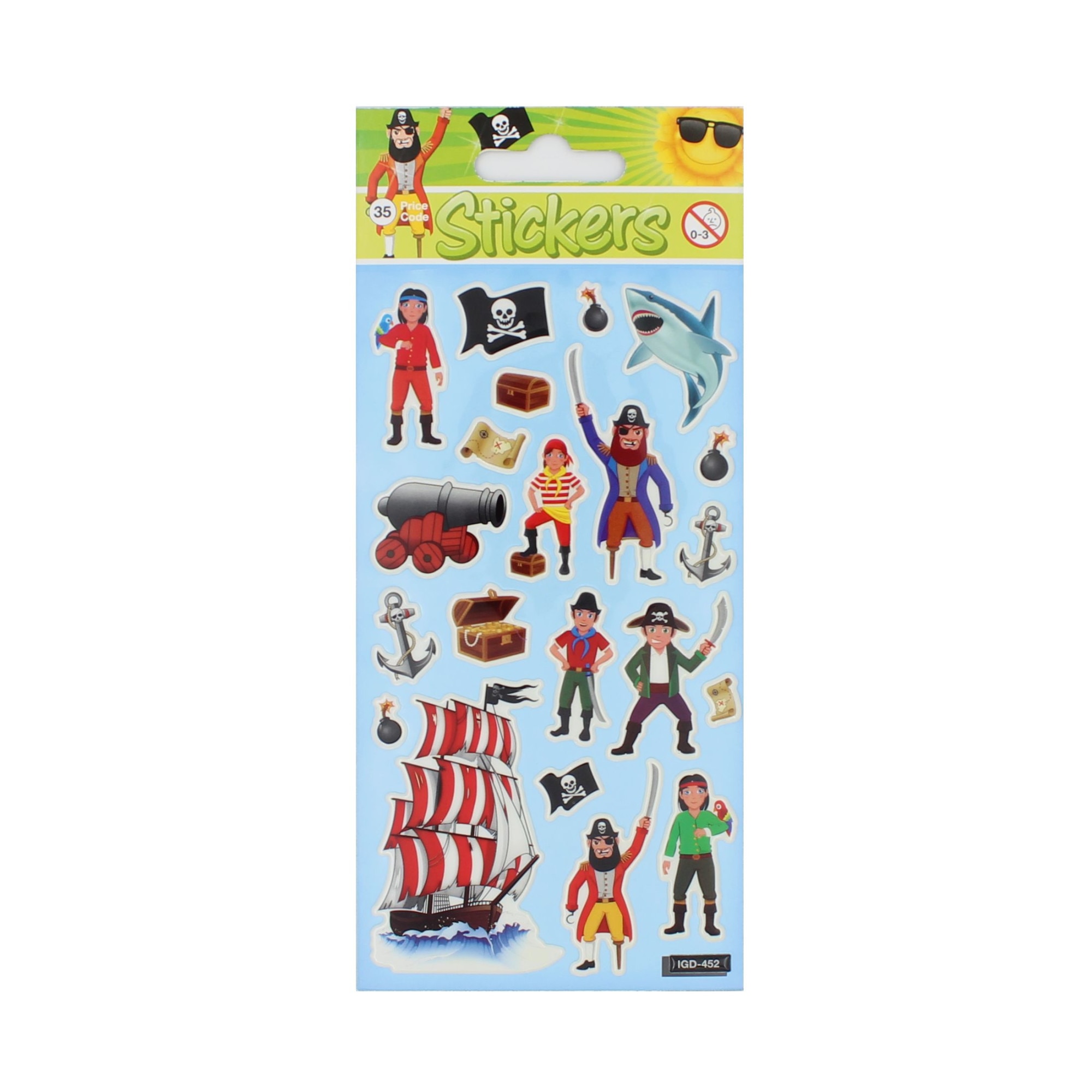 Set stickere Pirate, 21 bucati