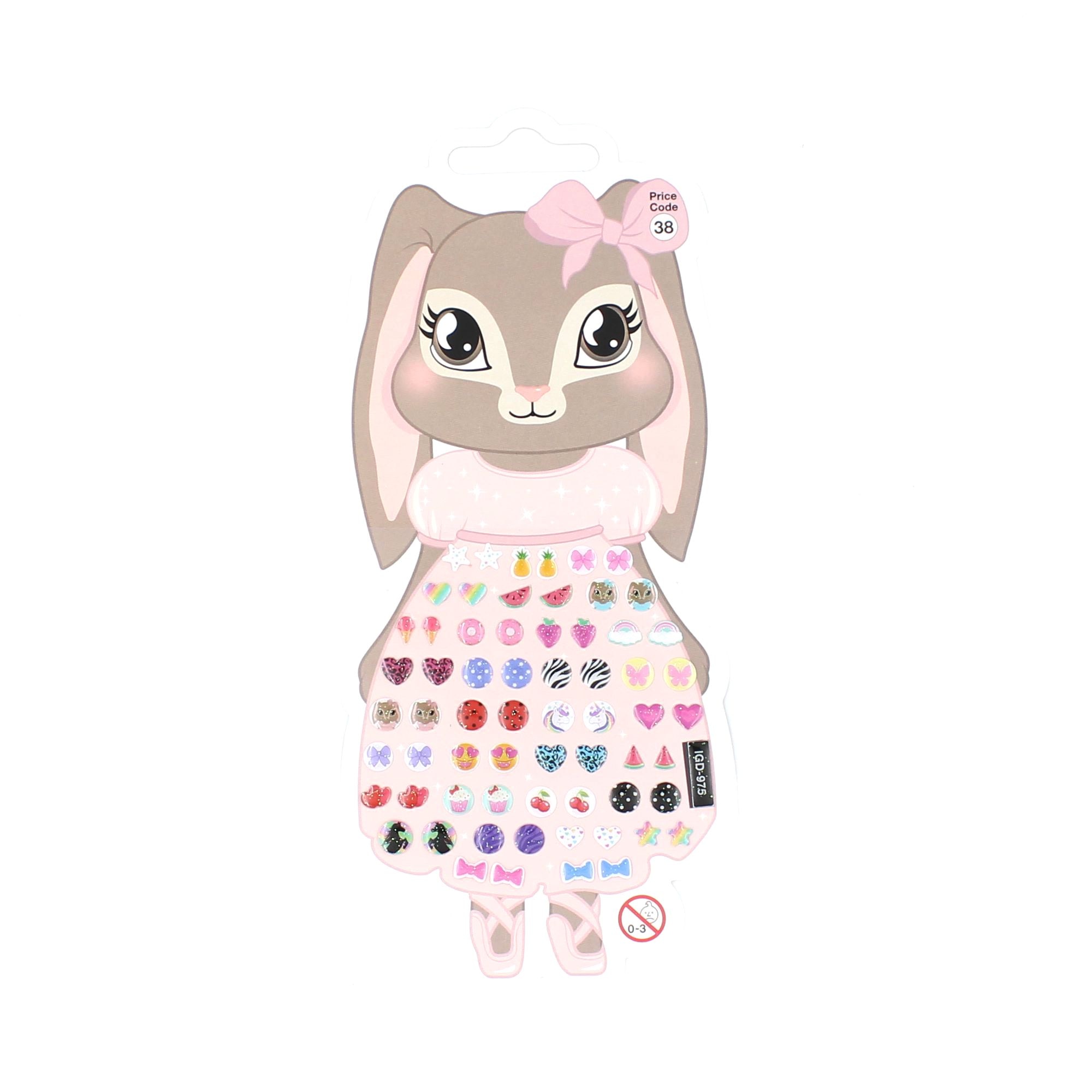 Set stickere Bunny Ears, 64 bucati