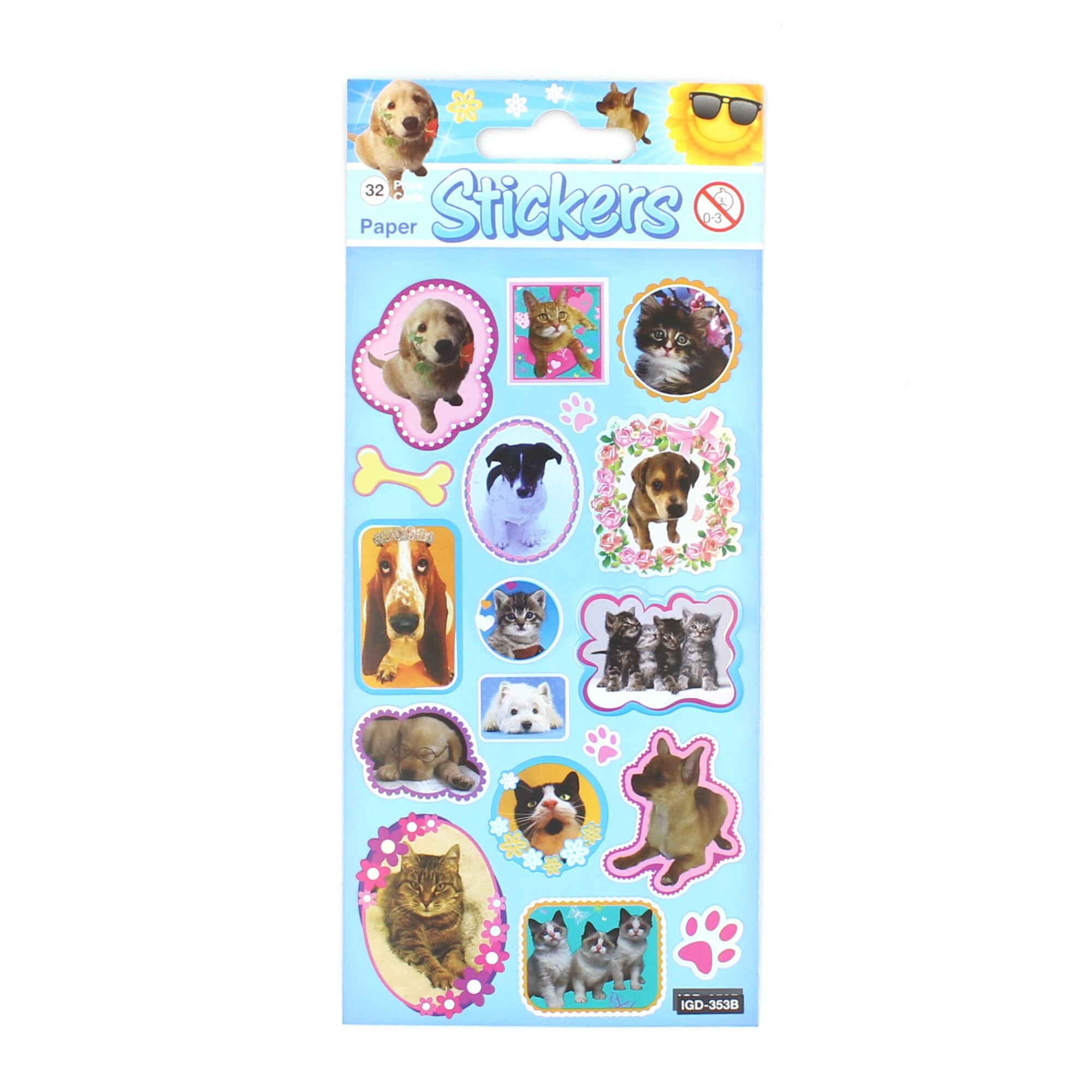 Set stickere Wonderful Pets, 18 bucati