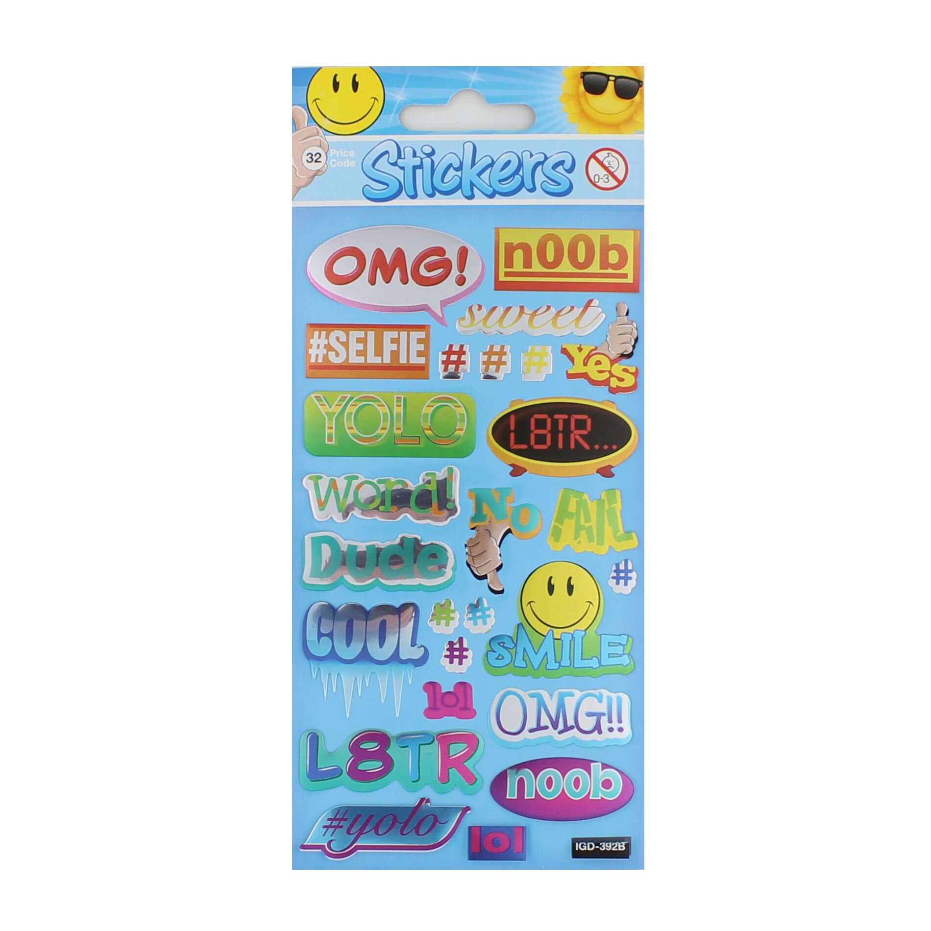 Set stickere Popular Words, 26 bucati