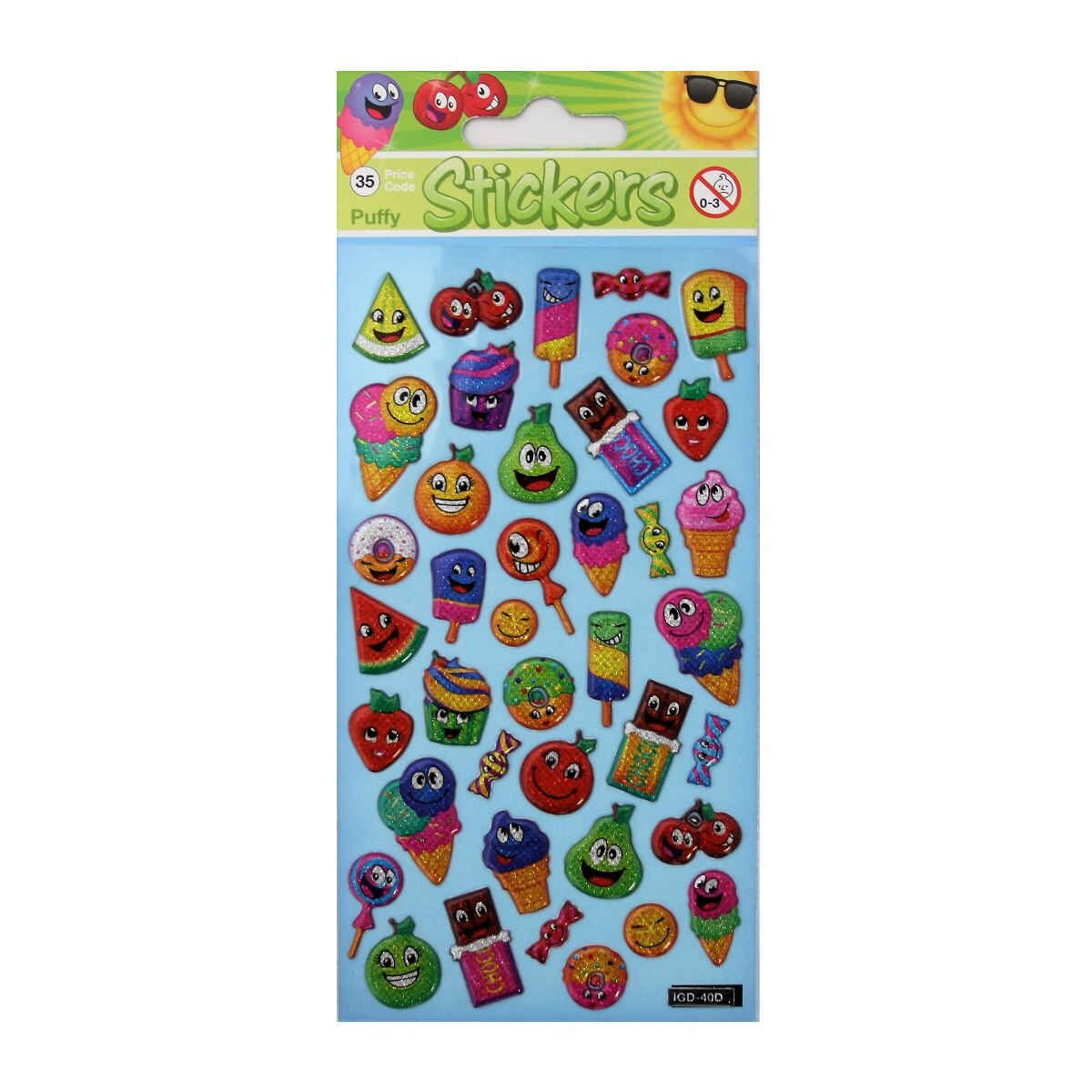 Set stickere Happy Food, 42 bucati