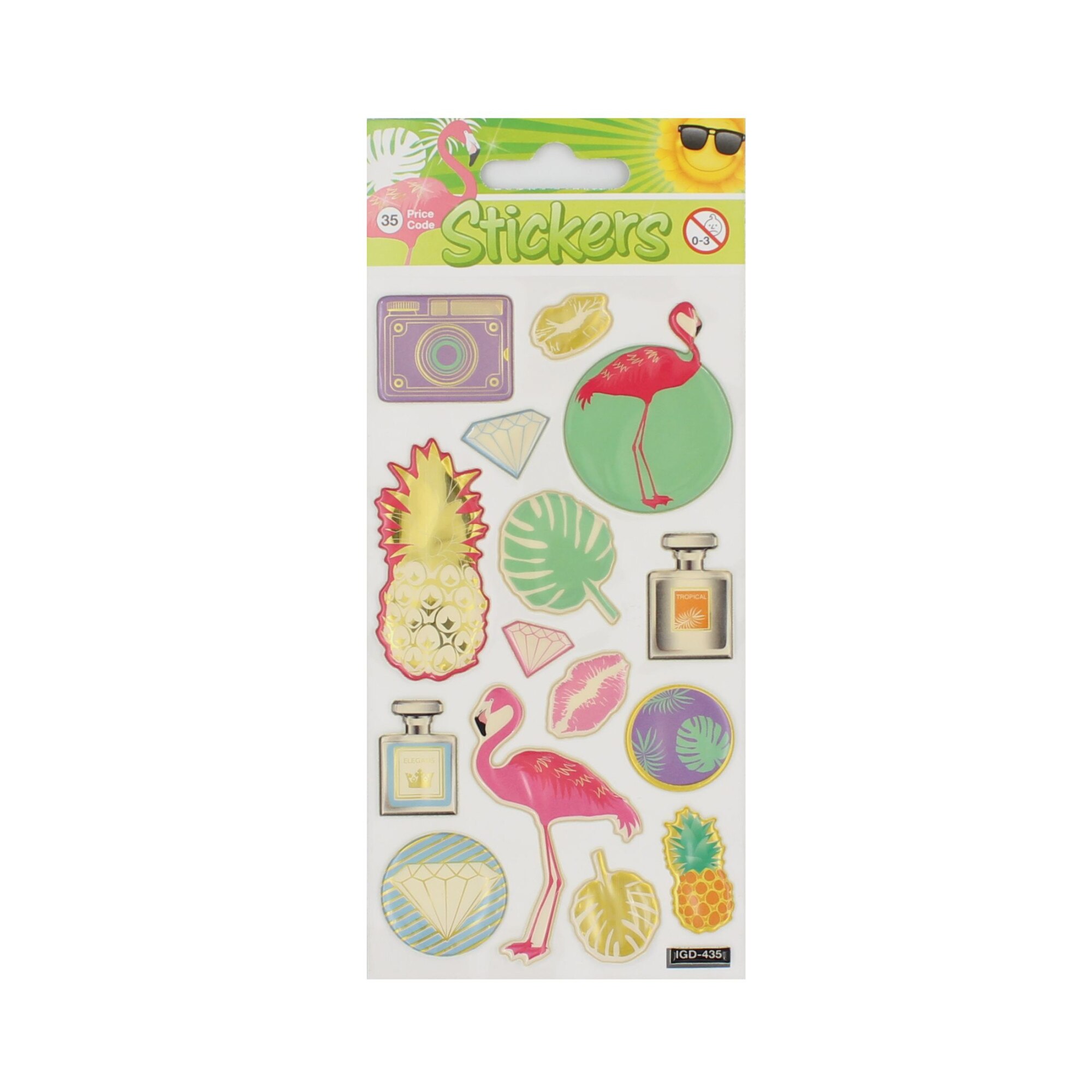 Set stickere Golden Pastel, 15 bucati