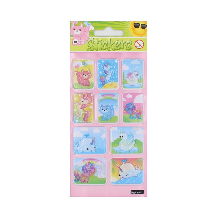 Set stickere Fairytale Animals, 10 bucati