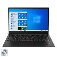 Laptop ultraportabil Lenovo ThinkPad X1 Carbon 8th gen cu procesor Intel Core i7-10510U pana la 4.90 GHz, 14”, Full HD, Touch, 16GB, 512GB, Intel UHD Graphics, 4G, Windows 10 Pro, Black