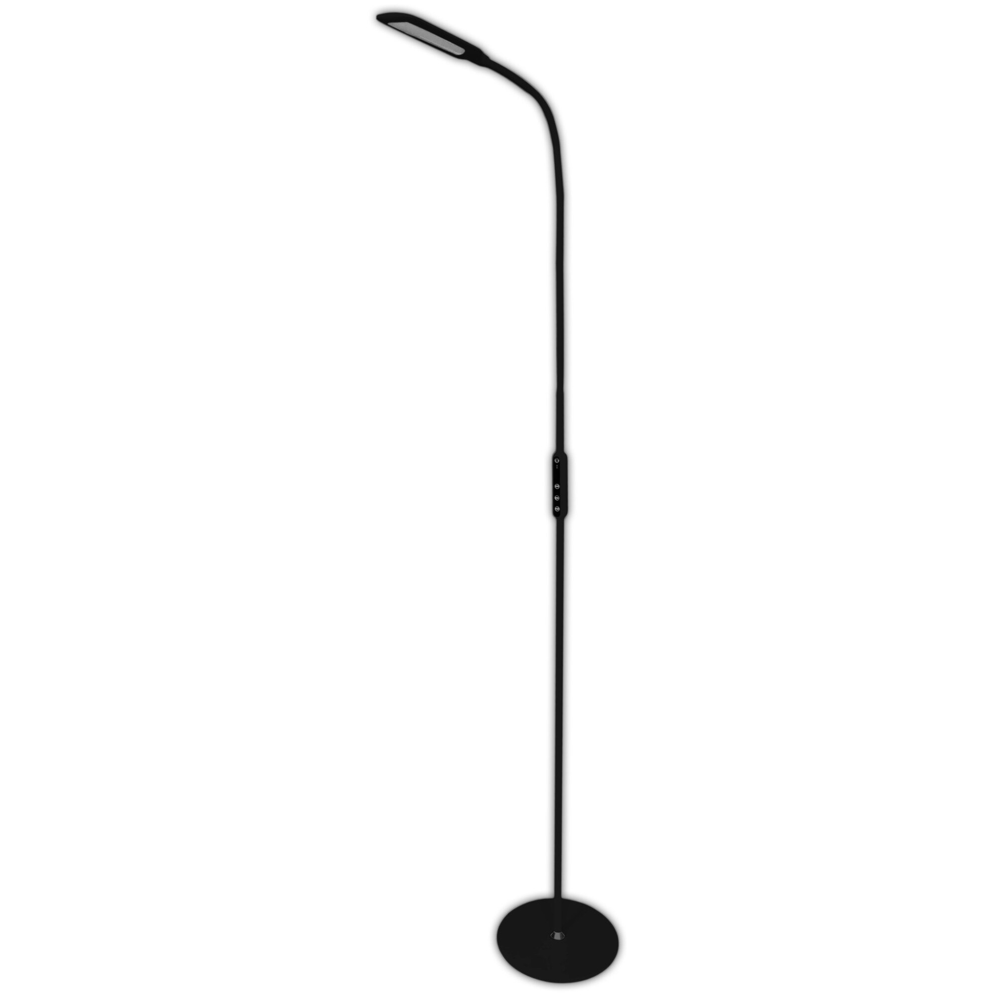 Lampa de podea Avide, LED, Remo, 9W, 180 cm inaltime, neagra, cu telecomanda