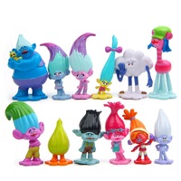 Set de 12 figurine, Trolii, De colectie, PVC, Multicolor