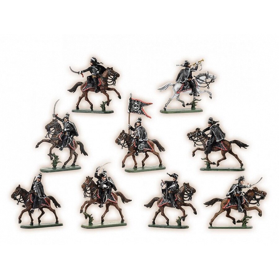 Set Figurine Zvezda Black Hussars of Frederick the Great XVII Century 38buc 1:72 ZVEZ 8079