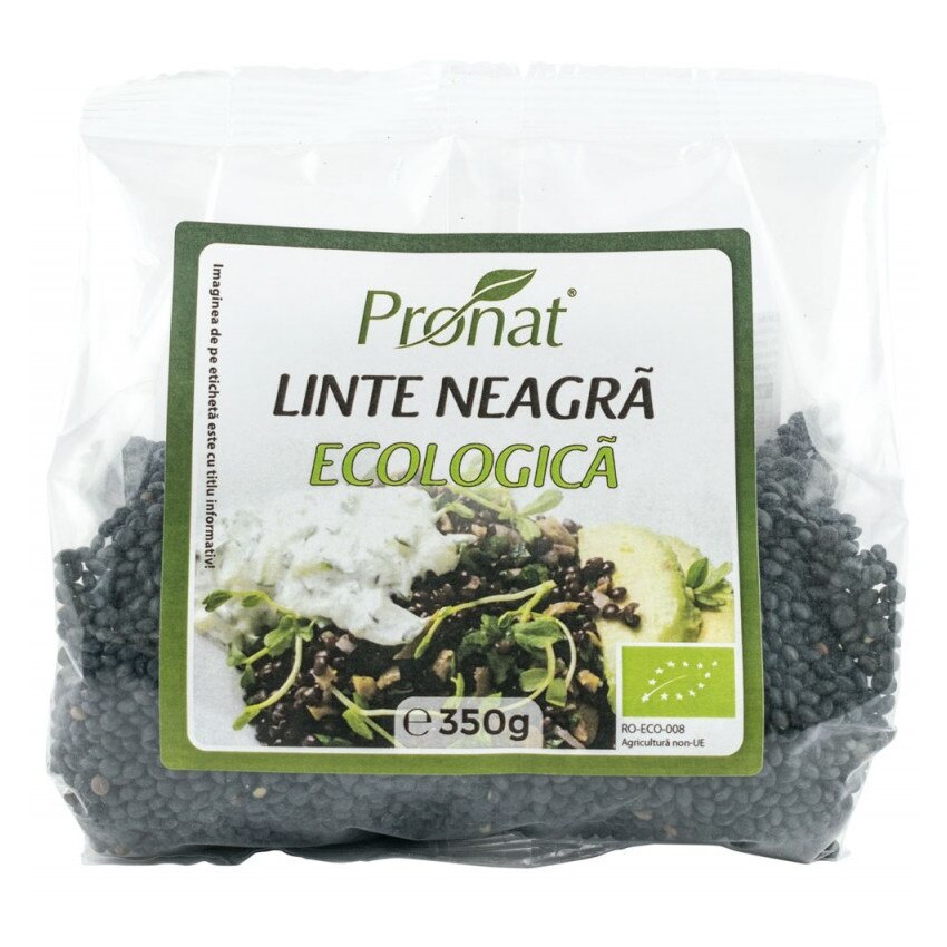 Linte neagra, bio, Pronat, 350 g