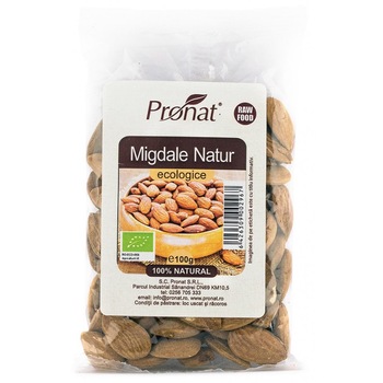 Samburi de migdale, natur, bio, Pronat, 12-14mm, 100g Samburi de migdale, natur, bio, Pronat, 12-14mm, 100g