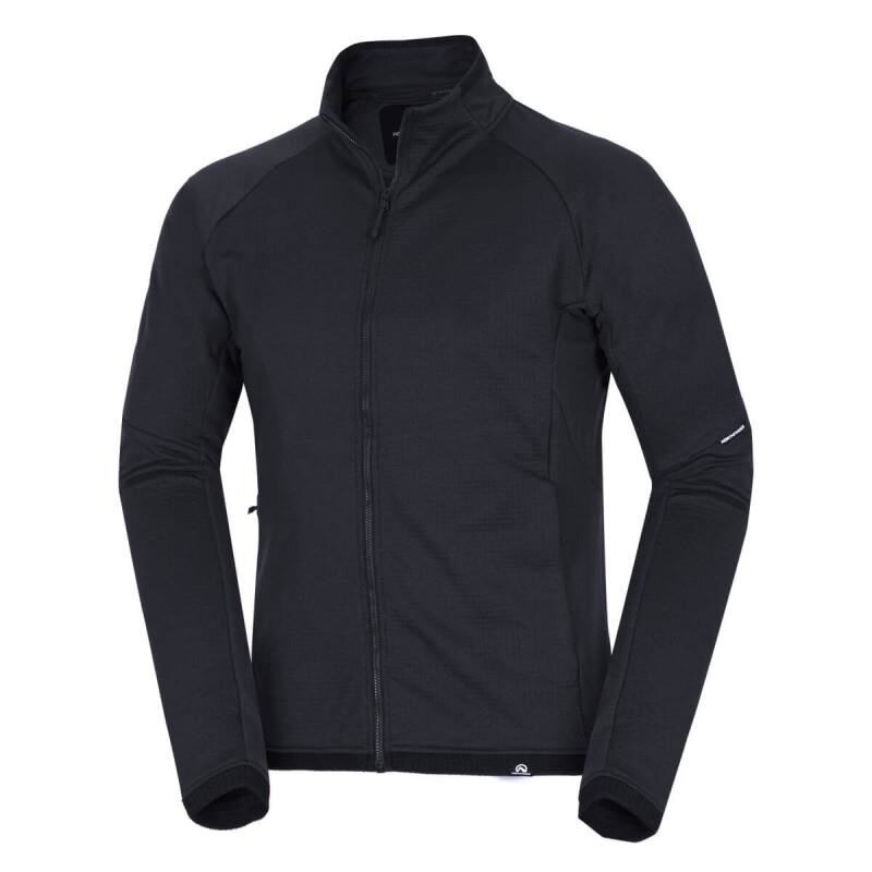 Bluza barbati GridFleece melange trekking NORTHFINDER Bamer MI-3677OR, Negru