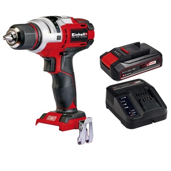 Masina de gaurit si insurubat (bormasina) Einhell Power X-Change TE-CD 18 Li E - Kit, 18 V, 47 Nm + incarcator rapid si acumulator de 2.5 Ah Masina de gaurit si insurubat (bormasina) Einhell Power X-Change TE-CD 18 Li E - Kit, 18 V, 47 Nm + incarcator rapid si acumulator de 2.5 Ah