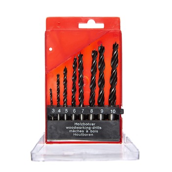 Set AmTech burghie pentru lemn, 8 piese, 3-10 mm, F1500 Set AmTech burghie pentru lemn, 8 piese, 3-10 mm, F1500