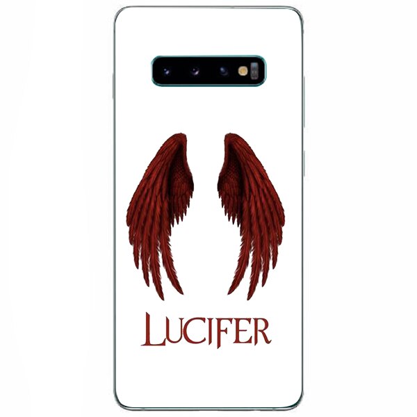 Husa din Silicon, Lucifer Red wings pentru Samsung Galaxy S10 Plus, Multicolor