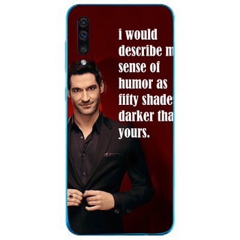 Husa din Silicon, Lucifer Sense of humor pentru Samsung Galaxy A50, Multicolor Husa din Silicon, Lucifer Sense of humor pentru Samsung Galaxy A50, Multicolor
