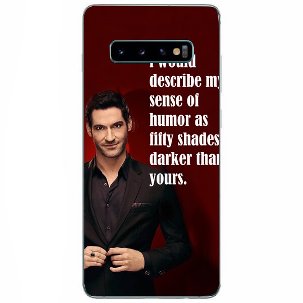 Husa din Silicon, Lucifer Sense of humor pentru Samsung Galaxy S10 Plus, Multicolor
