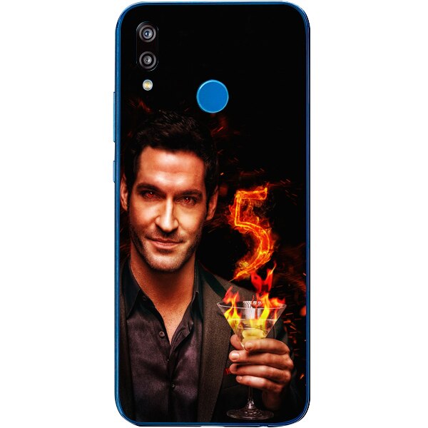 Husa din Silicon, Lucifer Lucky number pentru Huawei P20 Lite, Multicolor