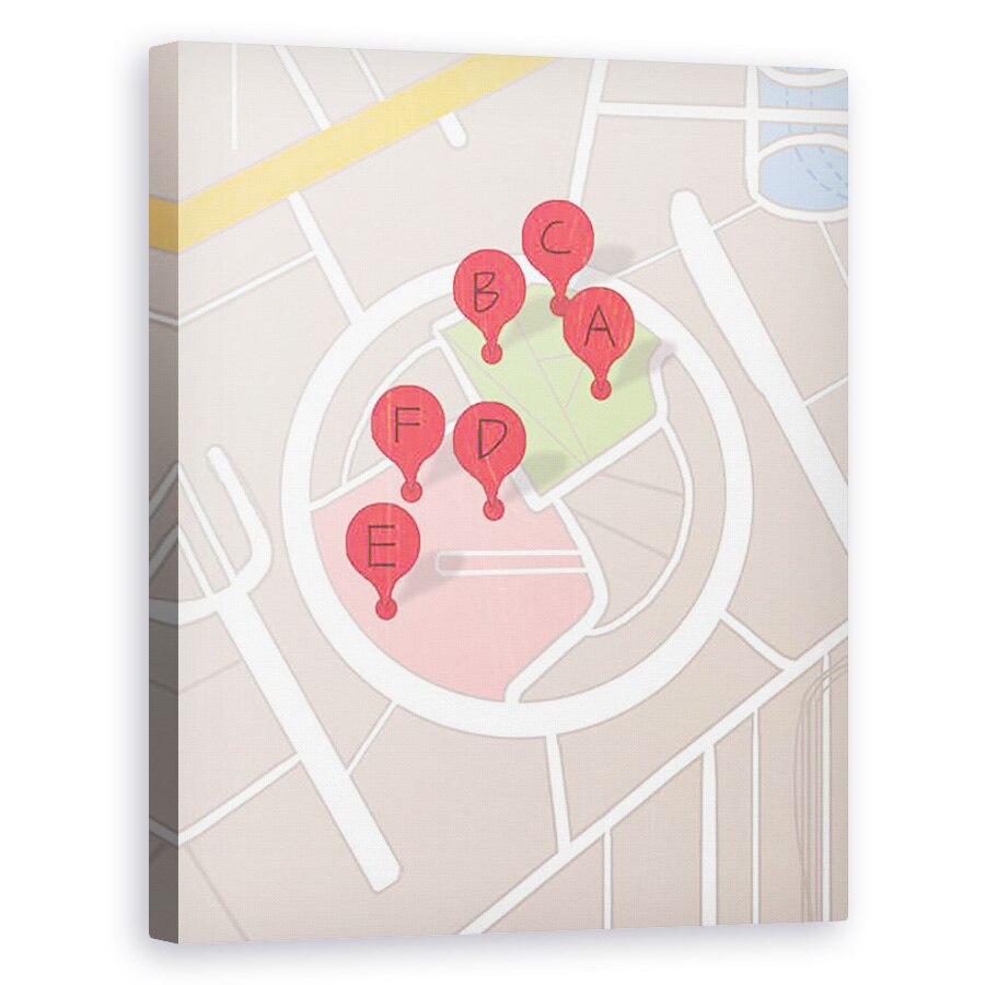 Tablou canvas - A.Richard Allen - Harta restaurantului, 2014, 80 x 100 cm