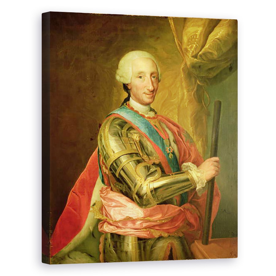 Tablou canvas - Anton Raphael Mengs - Carol al III-lea 1716-88 in Armura, 60 x 75 cm