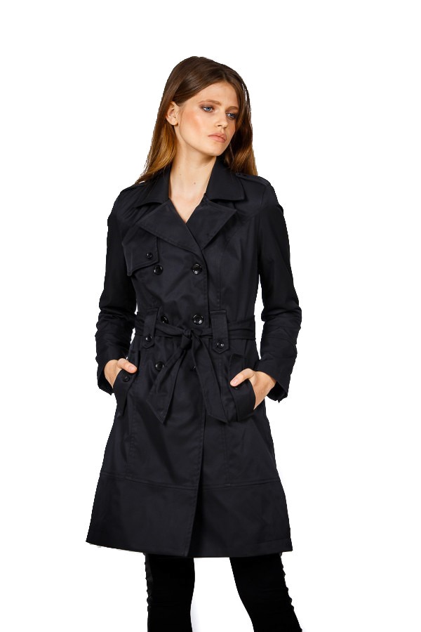 Easy somewhat command Trench negru de dama BE YOU, XS INTL - eMAG.ro