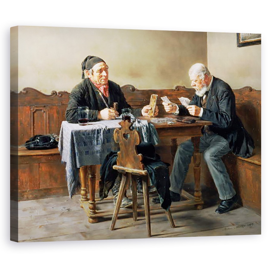Tablou canvas - Anton Muller - Ziua platii, 60 x 75 cm