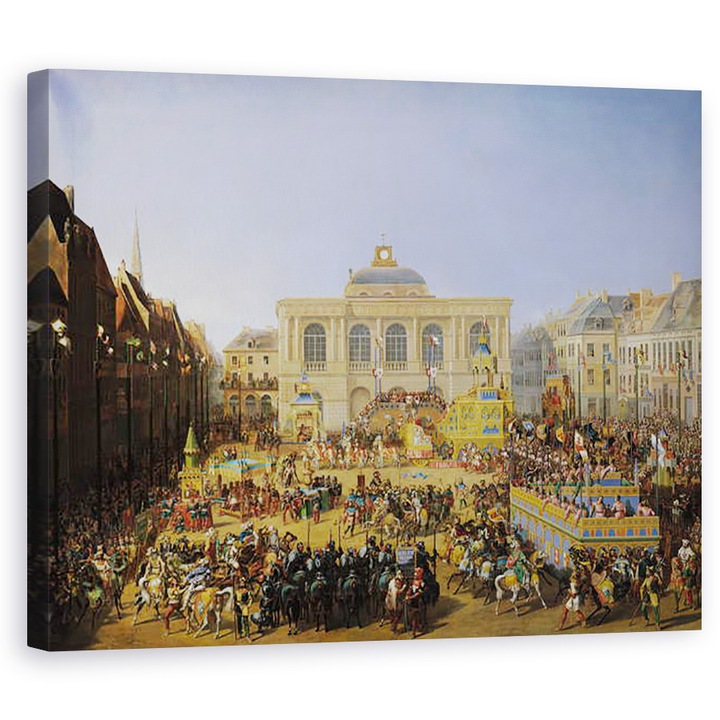 Tablou canvas - Auguste Jacques Regnier - Kermesse la Saint-Omer in 1846, 60 x 75 cm