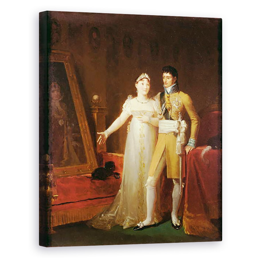 Tablou canvas - Baron Gerard, Francois Pascal Simon - Portretul lui Jerome Bonaparte 1784-1860 si a sotiei sale Catherine 1783-1835 de Wurtemberg, 60 x 75 cm
