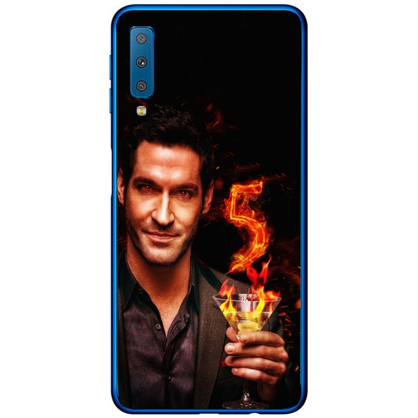 Husa din Silicon, Lucifer Lucky number pentru Samsung Galaxy A7 (2018), Multicolor