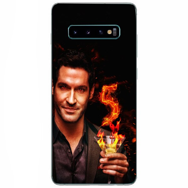Husa din Silicon, Lucifer Lucky number pentru Samsung Galaxy S10 Plus, Multicolor